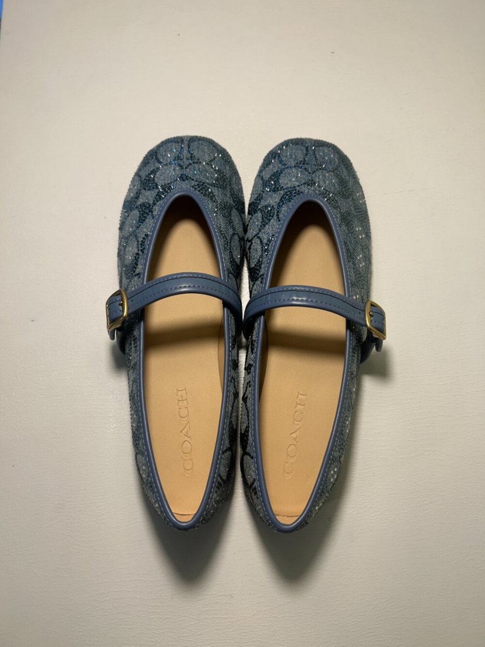 Coach Women's Mary Jane In Crystal Signature Denim - Picture 12 of 16
